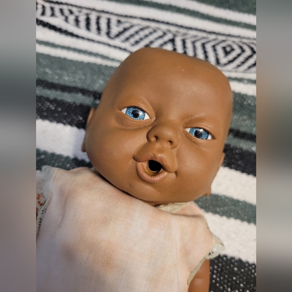 Doll Newborn Baby Girl Anatomically Correct  African American Hospital Blue Eyes - Picture 8 of 16